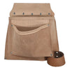 Borsa Carpentiere 2 Tasche + Porta Martello Crosta Bovina Cm 29X27
