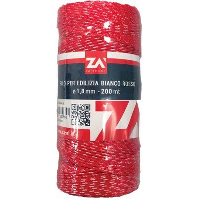 Filo Edilizia Bianco/Rosso - Ppl Mt 200- 3 Pezzi