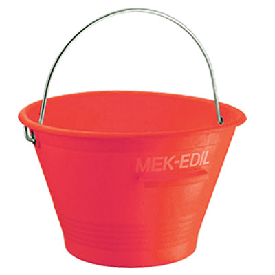 Secchio Muratore Mek-Edil - Pe Rosso D.Cm 36 Litri 14 M.Zincato- 10 Pezzi