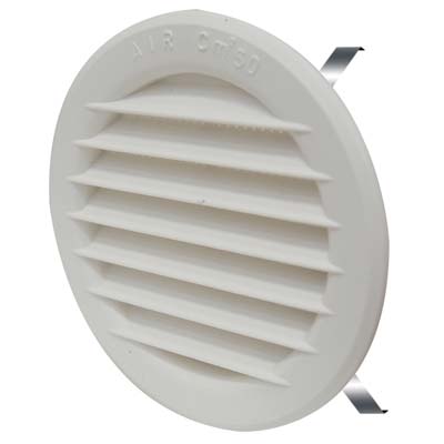 Bocchetta Aerazione Polistirene Tonda + Molle - Cf=Pz 2 Mm 80/120- 5 Confezioni