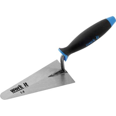 Cazzuolino Punta Tonda Work-It Ausonia - Manico Sintetico Cm 14- 12 Pezzi