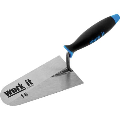 Cazzuola Punta Tonda Work-It Ausonia - Manico Sintetico Cm 18- 6 Pezzi