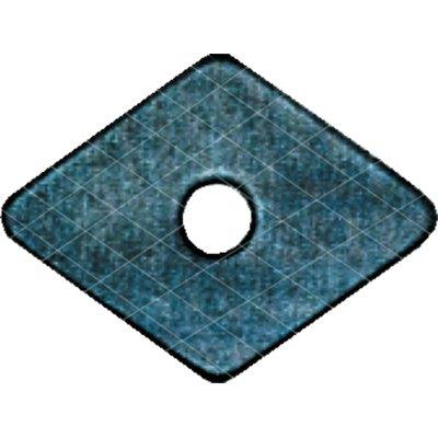 Rondella Tirafondo Romboidale Ruberoide - Mm 27X27 Foro Mm 6,0 Cf=Pz 100- 2 Confezioni