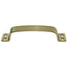 Maniglietta Mobili Rigata - Ottone Lucido I.Mm 140- 5 Pezzi
