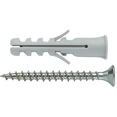 Tassello Nylon Eb/Va Elematic - Vite Tsp Cava Pz Bordato Eb/Va 6 Cf=Pz 100- 1 Confezioni