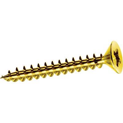 Vite Truciolare Tsp Ottonata Panelvit Mustad - Cava Pz Filetto Intero Mm 3,5X30 Cf=Pz 500- 1 Confezioni