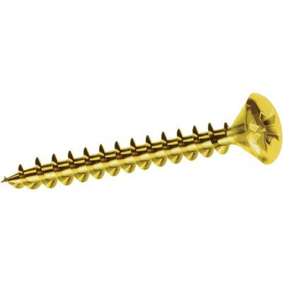 Vite Truciolare Tsc Ottonata Panelvit Mustad - Cava Pz Filetto Intero 3,5X25 Cf=Pz 500- 1 Confezioni