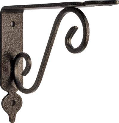 Reggimensola Toscania Bolis - Acciaio Verniciato Nero/Rame Mm 230X180- 2 Pezzi
