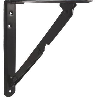 Reggimensola Pieghevole - Acciaio Verniciato Nero Mm 300X300- 2 Pezzi