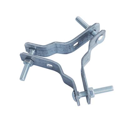 Ralla Tris Controventatura Antenna - Acciaio Zincato Palo Mm 25/50 Cm 8,5X8,5- 5 Pezzi