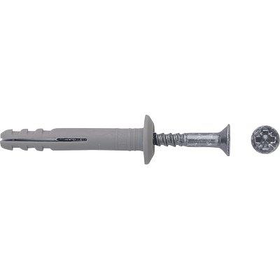 Tassello Nylon Prolungato N-P Fischer - Vite A Chiodo N 6X40/7 P Cf=Pz 100- 1 Confezioni