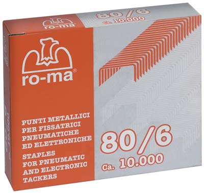 Punto 80 X Fissatrice Ro-Ma - 80/12 Galva Cf=Pz 10000 Mm 11,5X12- 1 Confezioni