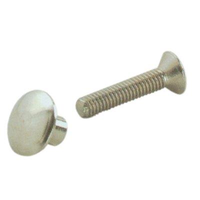 Vite Sedia - Ottone Nichelato + Borchia Vite M 4 Mm 30 Cf=Pz100- 1 Confezioni