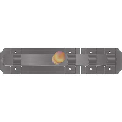 Catenaccio Traverso A Fissare Smeralda Ddf - Vern Nero Mm 33X157- 2 Pezzi