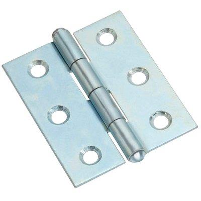 Cerniera Mezza Larga 838 Valtoce - Acciaio Zincato Perno Fisso Mm 44X37X1,4- 24 Pezzi