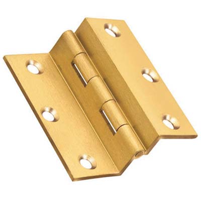 Cerniera Collo Intero 4103 Valtoce - Ottone Fresato Satinato Perno Fisso Mm 40X35X1,6- 24 Pezzi