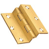 Cerniera Collo Intero 4103 Valtoce - Ottone Fresato Satinato Perno Fisso Mm 50X40X1,8- 24 Pezzi