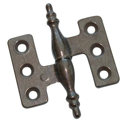 Cerniera Barocco - Ala Piana Ottone Bronzato Mm 65X55 Sx- 24 Pezzi