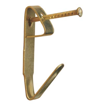 Gancio Quadro A X Singolo - Ferro Ottonato Cf=Pz 10 N°0- 30 Confezioni