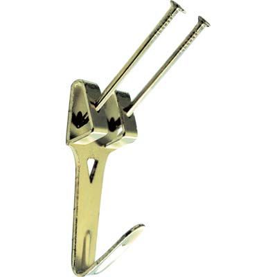 Gancio Quadro A X Doppio - Ferro Ottonato Cf=Pz 5 N°3- 15 Confezioni