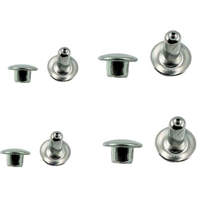 Rivetto Maschio Femmina Pronty - Acciaio Nichelato 033 Cf=Pz 15- 12 Confezioni