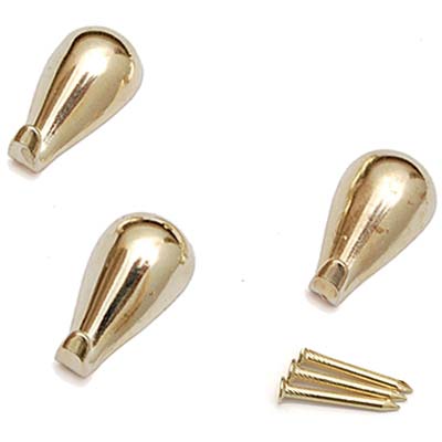 Gancio Quadro Goccia Pronty - Ferro Oro Mm 27 Cf=Pz 3- 12 Confezioni