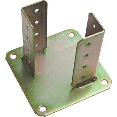 Supporto Gazebo Quadro A Pavimento 840 Zincato Giallo S.Mm 4,0 Mm 80X 80