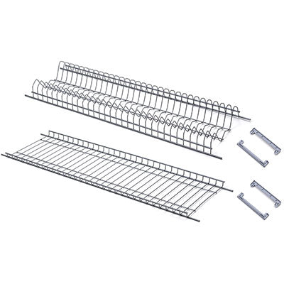 Scolapiatti Scolabicchieri Verniciato Grigio - Supp Laterali Plt L.Cm 76- 1 Confezioni