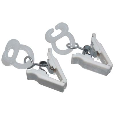 Scorrevole Tenda + Pinza Girevole - Plastica Cf=Pz 100- 1 Confezioni