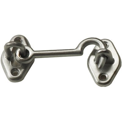 Fermapersiane A Gancio - Ottone Cromo Satinato + Piastrina Mm 60- 10 Pezzi