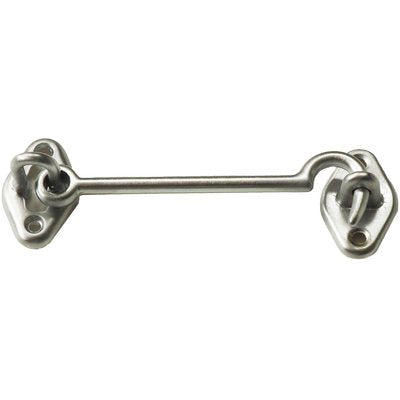 Fermapersiane A Gancio - Ottone Cromo Satinato + Piastrina Mm 100- 10 Pezzi