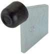 Arresto Fine Corsa Cancello A Saldare 381 Combi - Zincato Mm 105X110 Gomma D.Mm 35- 2 Pezzi