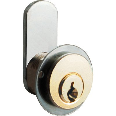 Serratura A Cilindro Leva Dritta 22 Meroni - Ottone Cromato F.Mm 20 L.Mm 16- 5 Pezzi