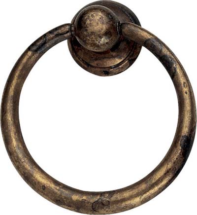 Maniglietta Mobili Arte Povera Mg26 Metalstyle - Zama Ottone Anticato Mm 23- 5 Pezzi