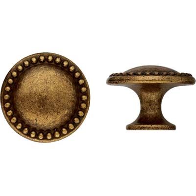 Pomolo Zama Florence Mg650 Metalstyle - Ottone Anticato Mm 25- 10 Pezzi