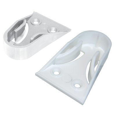 Reggitubo Armadio Tondo Laterale Plastica - Bianco Tubo Mm 18- 200 Pezzi