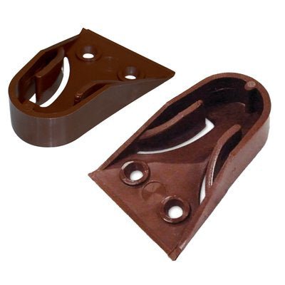 Reggitubo Armadio Tondo Laterale Plastica - Marrone Tubo Mm 18- 200 Pezzi