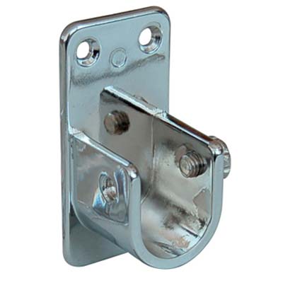 Reggitubo Armadio Ovale Laterale - Zama Nichelato Tubo Mm 30X15- 10 Pezzi