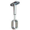Reggitubo Armadio Ovale Regolabile Centrale - Zama Cromato H.Mm 68/95 Tubo Mm 30X15- 12 Pezzi