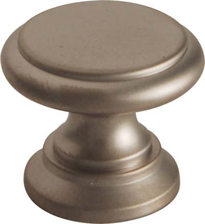 Pomolo Ottone Tornito Testa Piana - Cromo Satinato Mm 20X17- 5 Pezzi