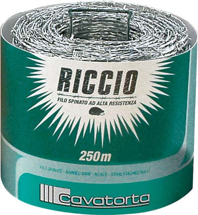 Filo Spinato Zincato Riccio Cavatorta Mm 1,7 L.Mt 250