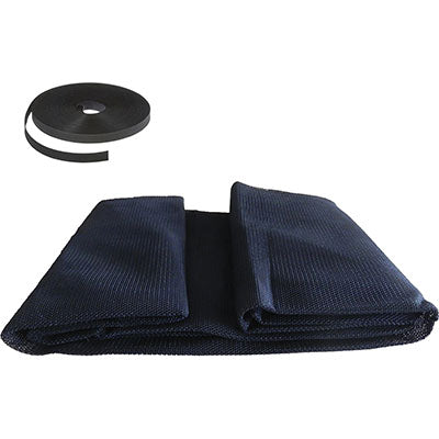 Zanzariera Finestra A Strappo Effe - Poliestere Nero Cm 150 H.Cm 180- 5 Pezzi