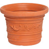 Vaso Tondo Festonato Prestige Resina Terracotta Cm 60 H.Cm 45