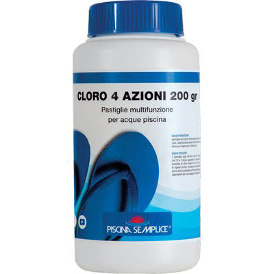 Multiazione X Piscina Pastiglie Kg 1=5Xgr 200- 3 Pezzi Piscina Semplice