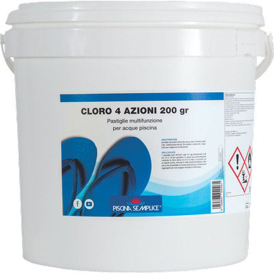 Multiazione X Piscina Pastiglie Kg 10=50Xgr 200 Piscina Semplice