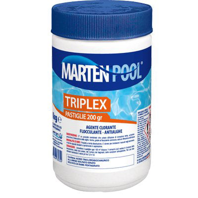Multiazione X Piscina Pastiglie Marten - Kg 1=5Xgr 200- 3 Pezzi