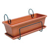 Cassetta + Sottocassetta Iris + Balconiera Ics Pp Terracotta Cm 40X20 H.Cm 16
