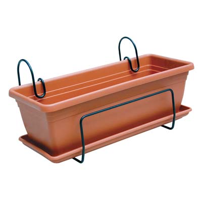 Cassetta + Sottocassetta Iris + Balconiera Ics Pp Terracotta Cm 60X20 H.Cm 16