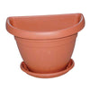 Vaso + Sottovaso Mezzotondo Mimosa Ics - Pp Terracotta Cm 30X20 H.Cm 22- 6 Pezzi