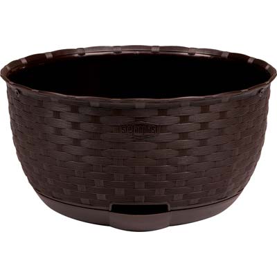 Ciotola Rattan Natural Stefanplast - Pp Moka Cm 30 H.Cm 14,5- 2 Pezzi